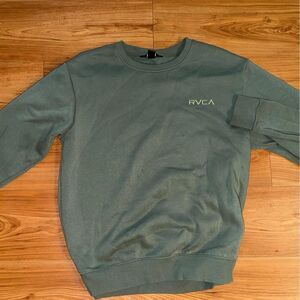 Rvca Men's Green and Blue Sweatshirt